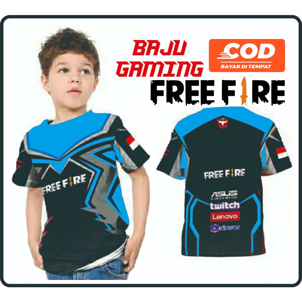 baju gaming ff freefire esport calca angelica jersey gaming esport kaos gaming ff freefire anak