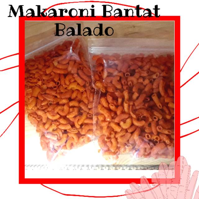 TERMURAH 250 gr Makaroni Bantat Balado / camilan enak / camilan murah