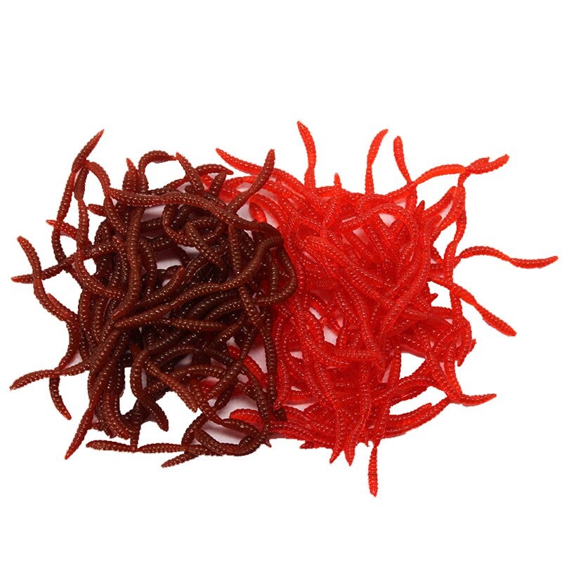 Umpan Pancing Bentuk Cacing / Umpan Pancing Cacing Laut Umpan Lembut Worm Soft Lure 20 PCS