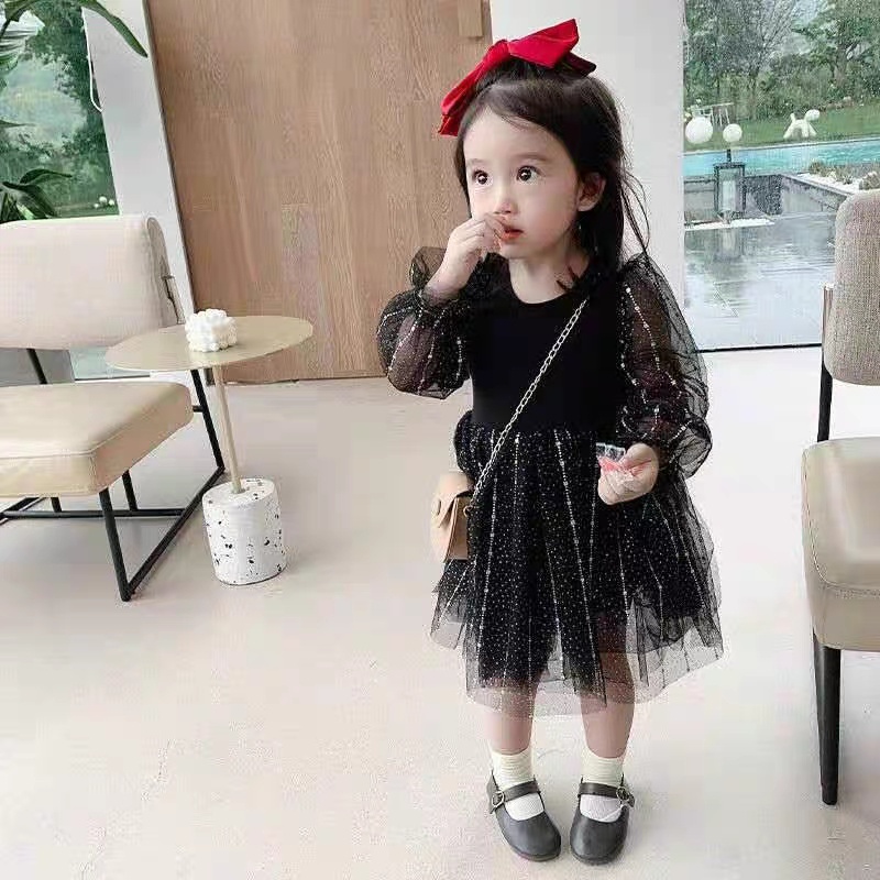 CG DR118-Dress Bayi Perempuan Simple Gliter