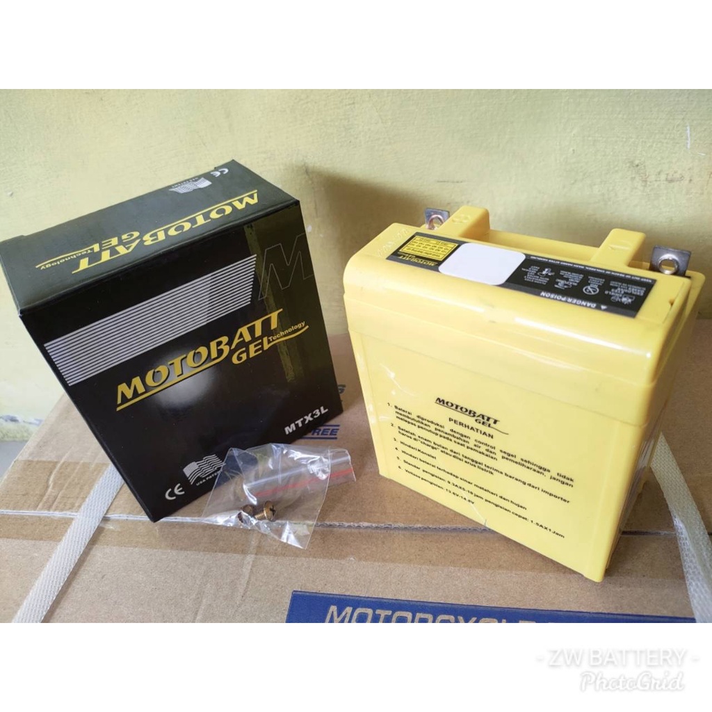 AKI MOTOR SATRIA HIU 2 TAK, NINJA 150R 2 TAK MTX3L / GM3-3B MOTOBATT GEL