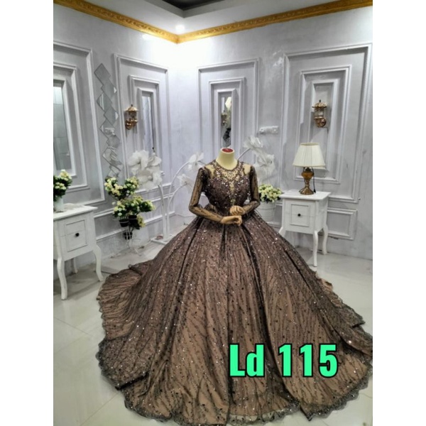 GAUN PENGENTEN JUMBO MASA KINI/GAUN DUYUNG XXL/GAUN PAYET BUNGA 3D | BAJU WEDDING MEWAH | BAJU PENGANTIN TERBARU