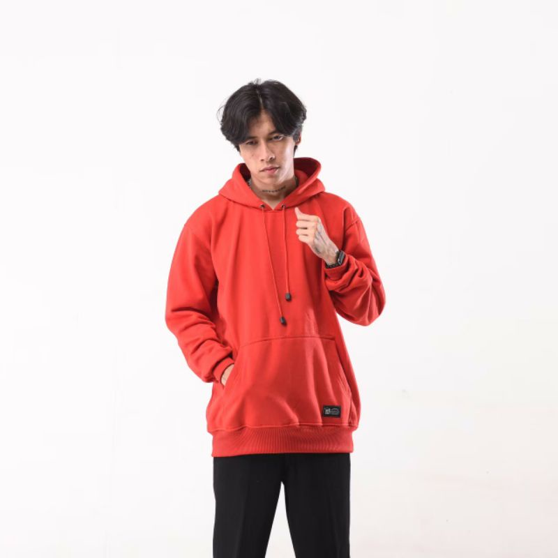 Hoodie Sweater Polos Unisex Premium Distro Merah Cabe