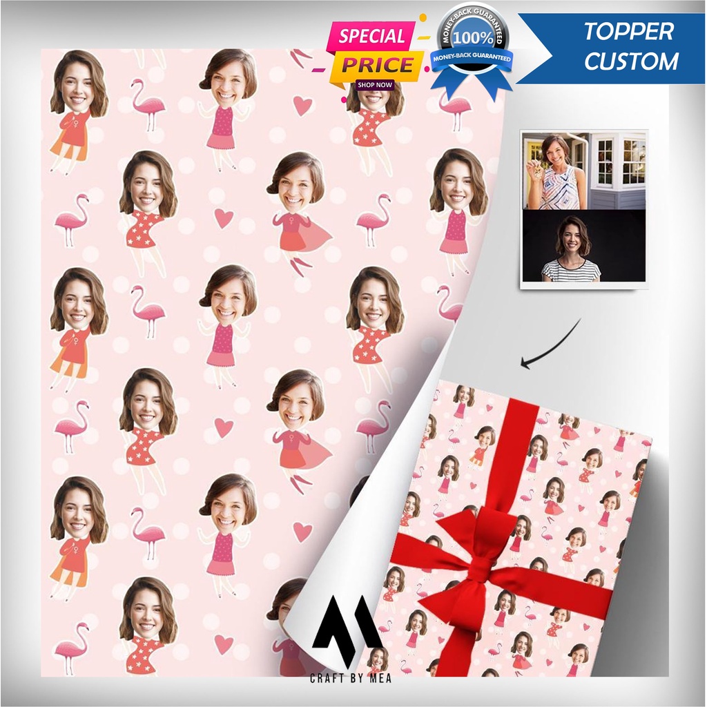 

Bungkus kertas Kado Custom Wrapping Papper Custom Gift order