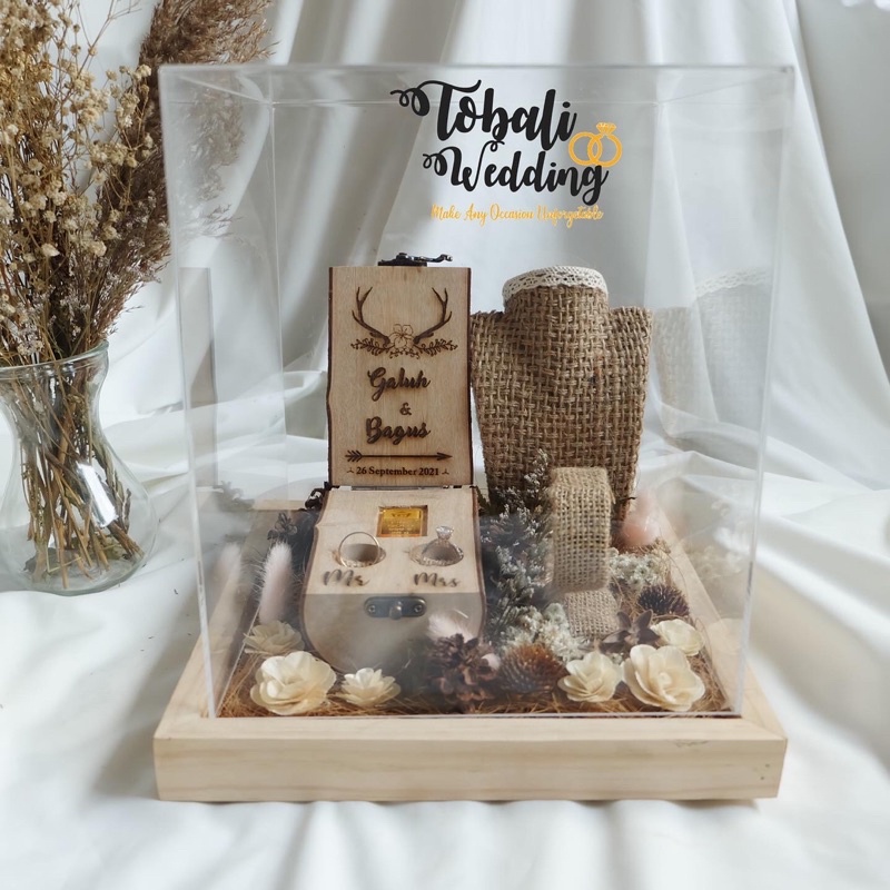 ONE SET RINGBOX SANG AKSARA TEMPAT CINCIN MAHAR