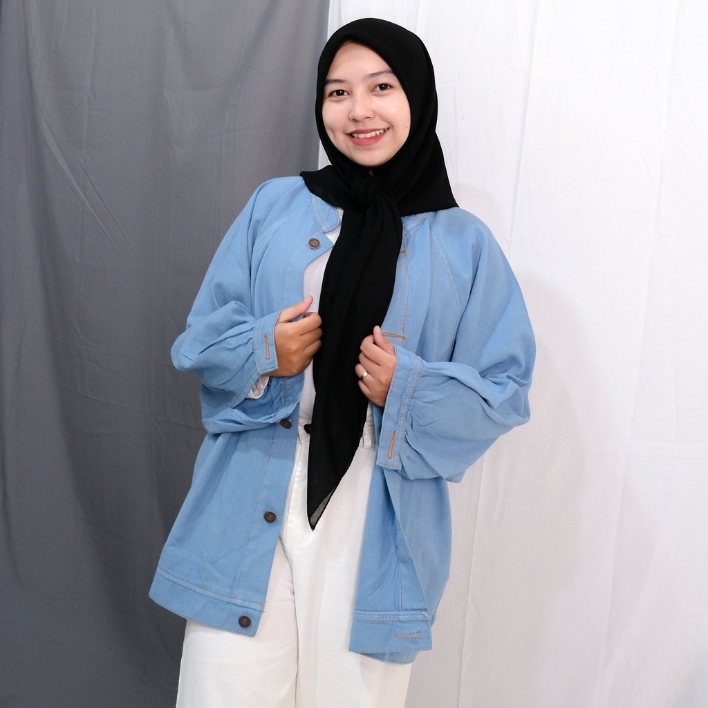 VIRSA JAKET JEANS WANITA/ JAKET JEANS OVERSIZE