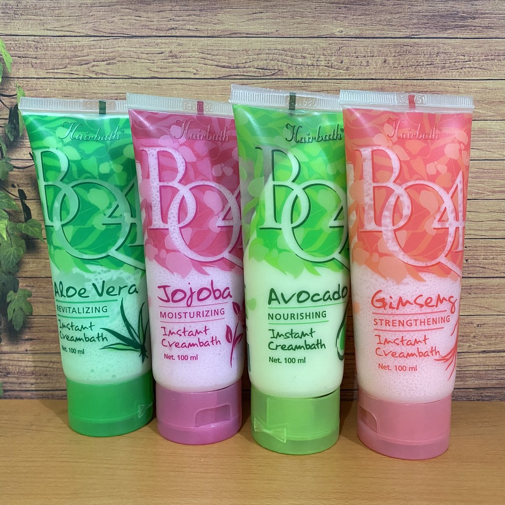 BQ4 Hairbath Ginseng / Avocado / Aloe Vera / Jojoba Instant Creambath - 100ml