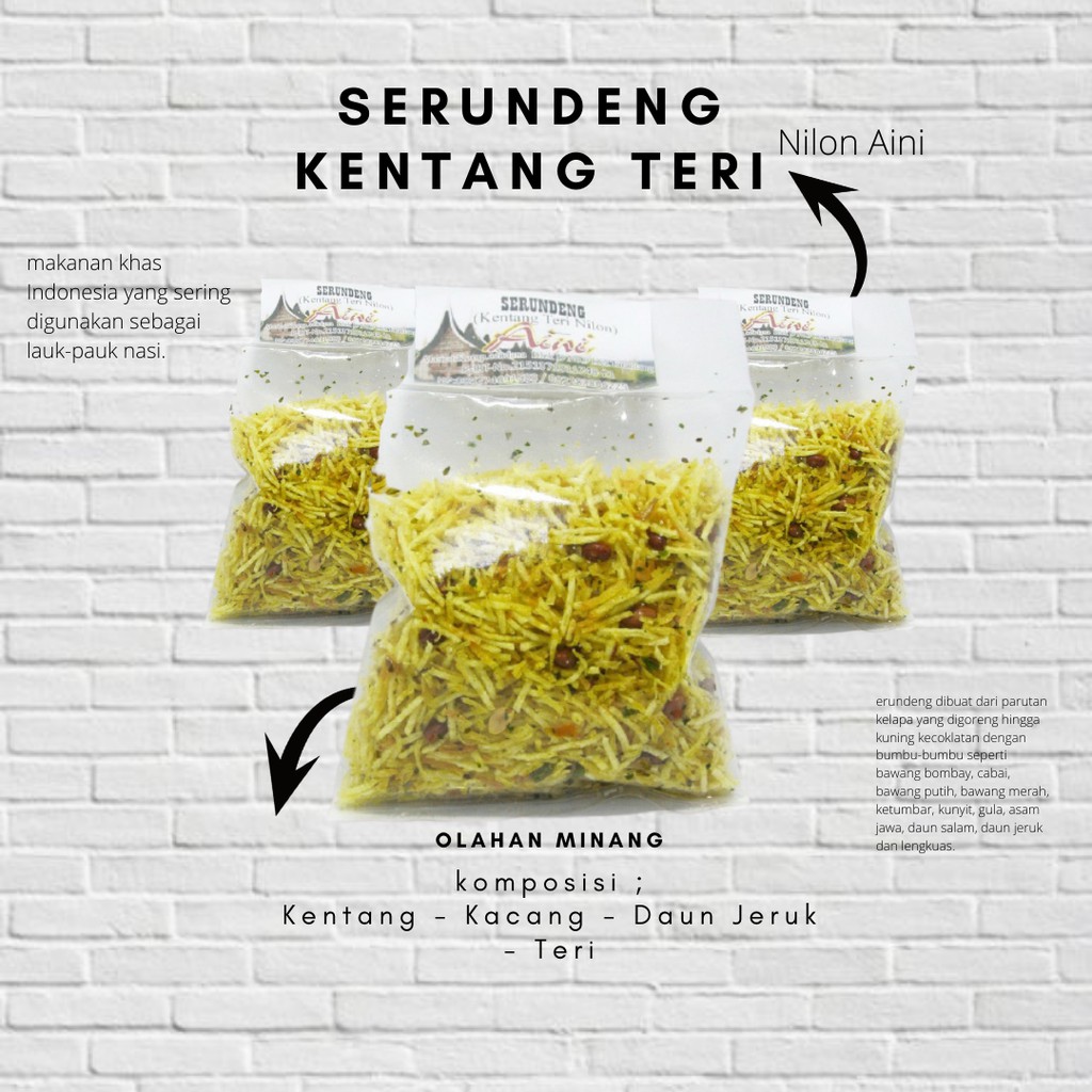 

Nilon Aini Serundeng Kentang Teri - Makanan Ringan