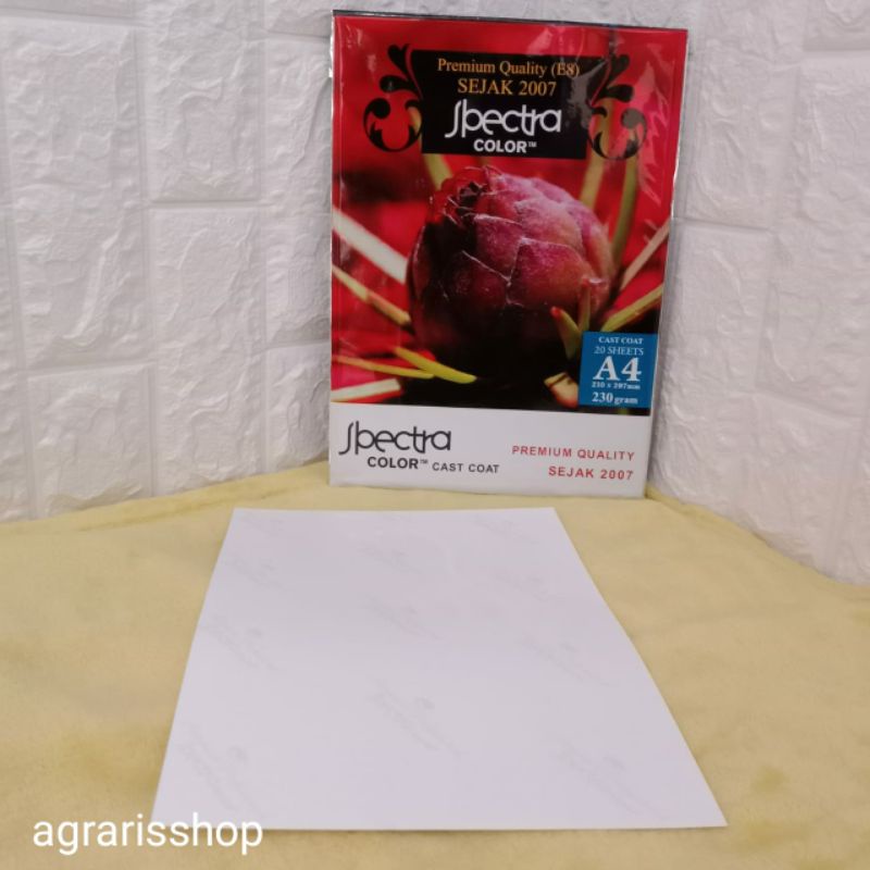 Kertas foto spectra glossy 230 gsm photo paper spectra