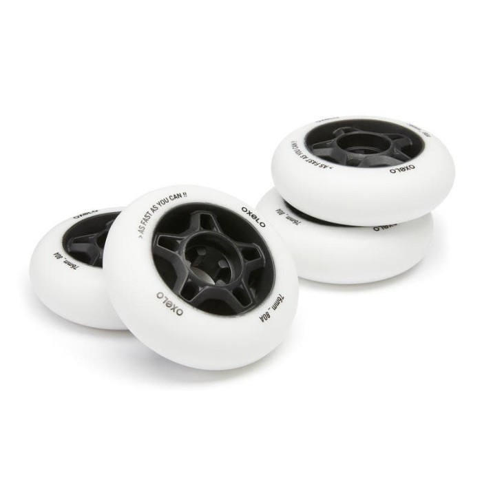 Oxelo Roda Sepatu Roda Fit 76mm/80A Putih Decathlon - 8554545