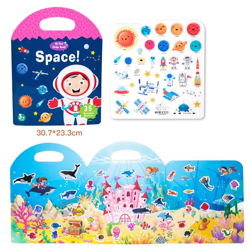 Mainan Anak PORTABLE JELLY QUIET BOOK Mainan Edukasi Anak DIY Stickers