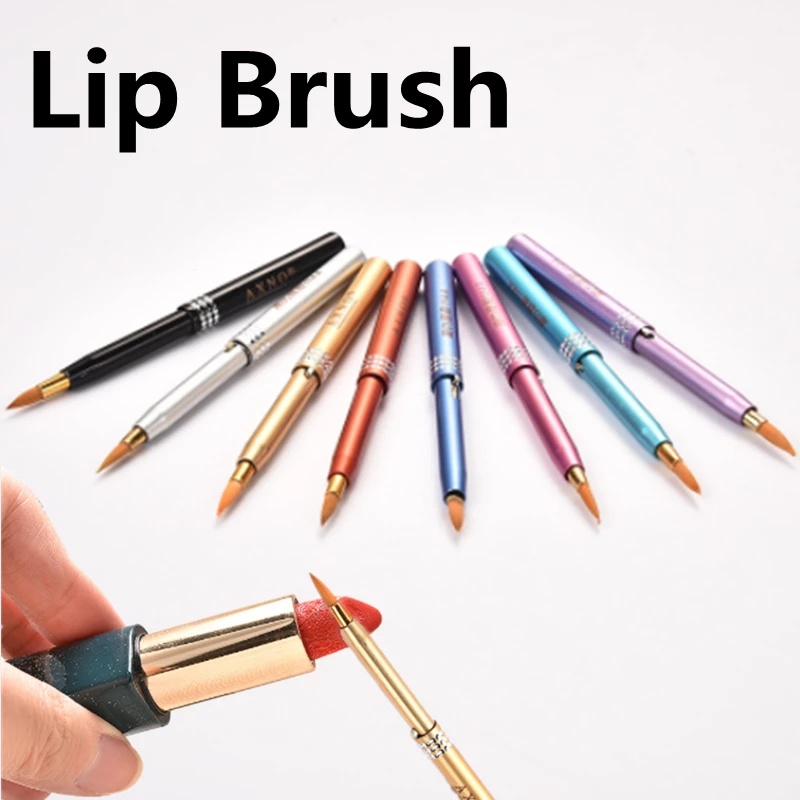 [Random Colors][1Pc Beauty Tool Lip Brush] [ Lip Professional Brushes] [Portable Retractable Mini Lip Brush][Make Up Brushes ][Beauty Makeup Tools]