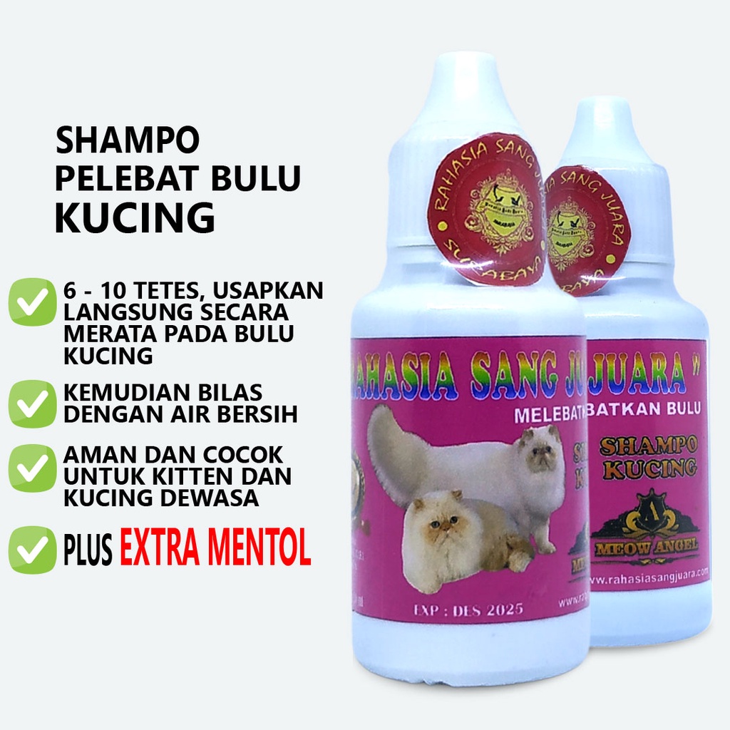 SHAMPO PELEBAT BULU KUCING DAN SHAMPO KUCING ANTI RONTOK