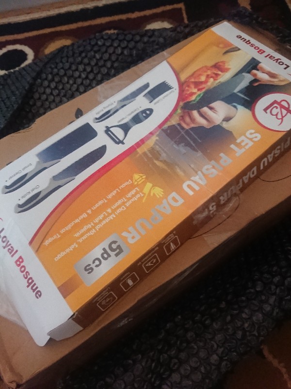 Set Pisau Dapur Isi 5pcs Pisau Set 5 Pcs Black J13