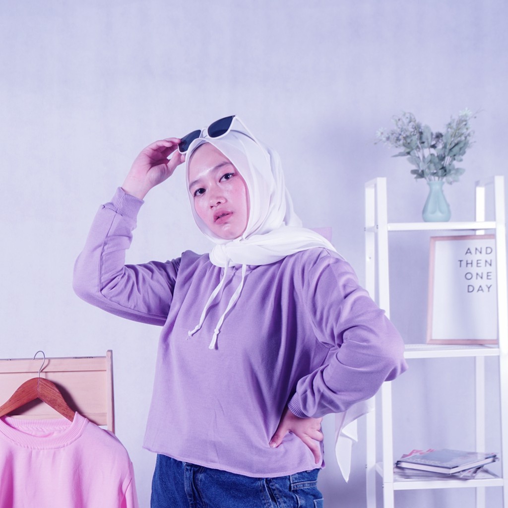 HOODIE CROOP OVERSIZED II HOODIE TRENDING 20 WARNA #HC