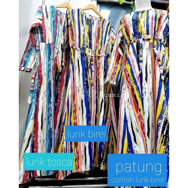 Gamis katun Motif Lurik