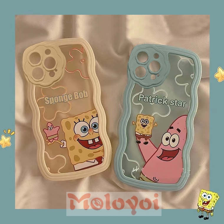 Soft Case TPU Motif Kartun SpongeBob Untuk IPhone 13 11 12 Pro MAX XR 7 8 Plus XS MAX X 6 6s Plus SE 2020