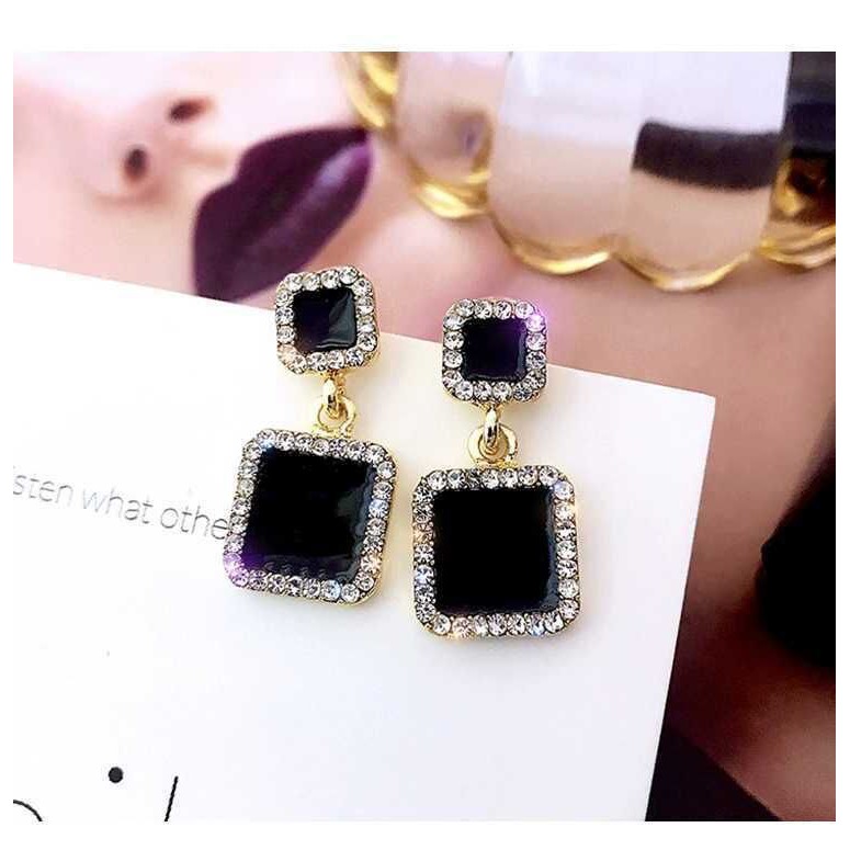 Anting Berlian HIGH QUALITY Tindik Gantung E233 SS Korea Fashion Women Earrings Giwang Cewe Wanita