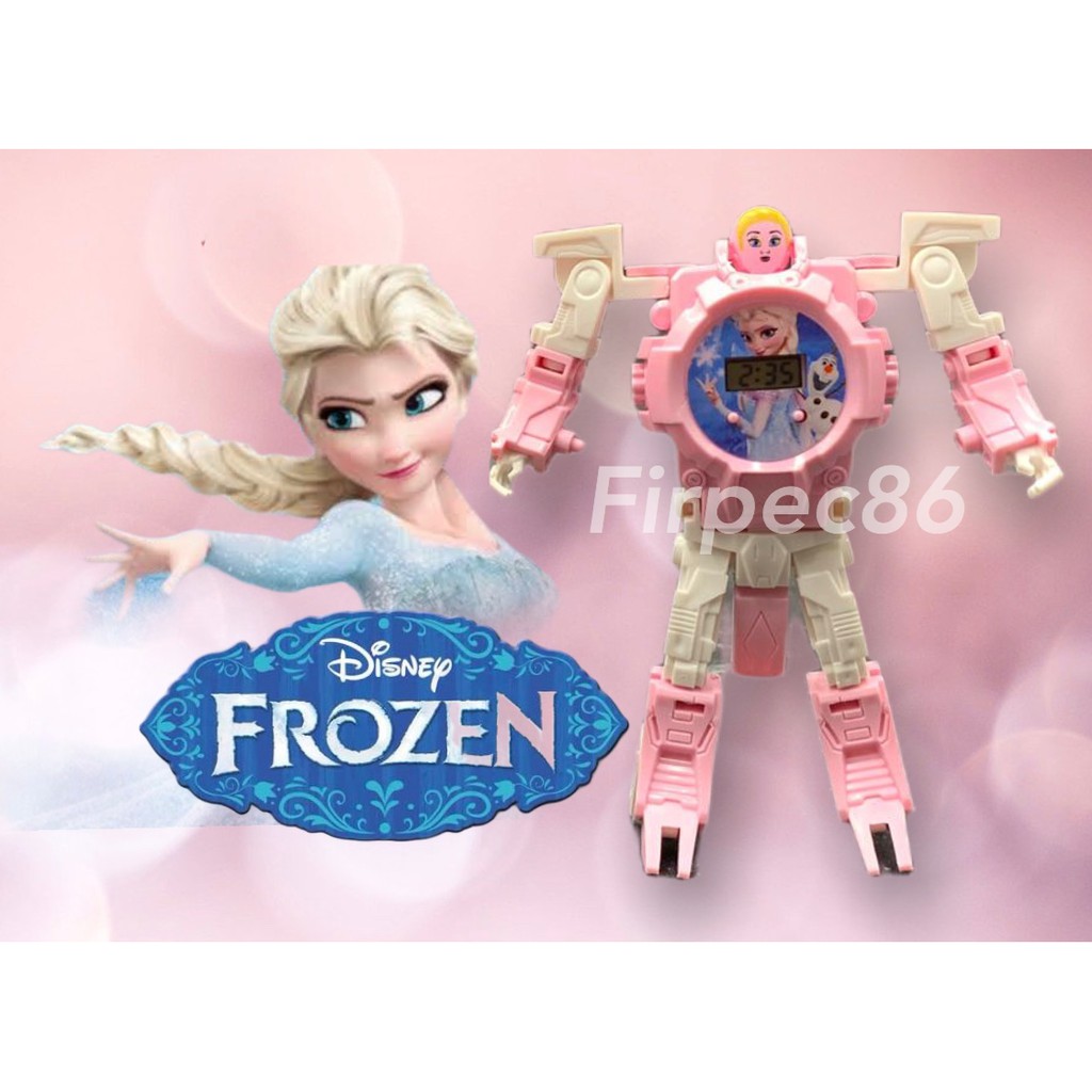 F86 Jam Tangan Anak Robot Transformers Bentuk Robot Mode Super-Hero Karakter Digital Grosir Murah