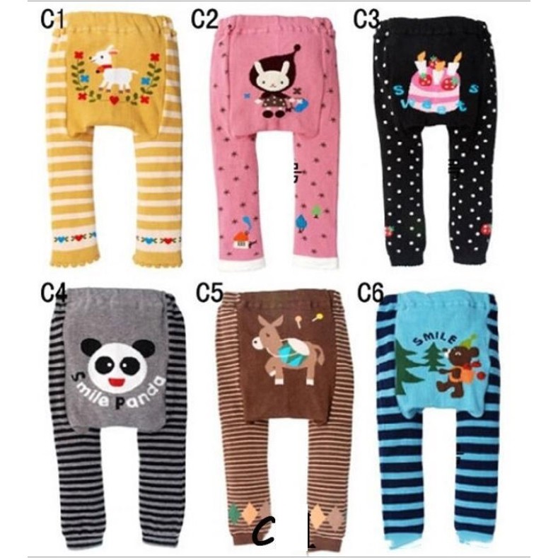 Legging bayi anak import motif cartoon banyak motif