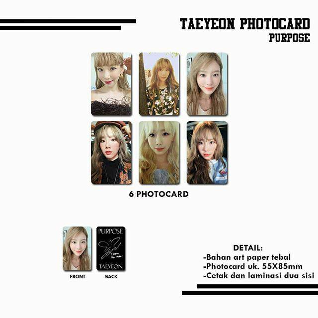 TAEYEON PURPOSE PHOTOCARD