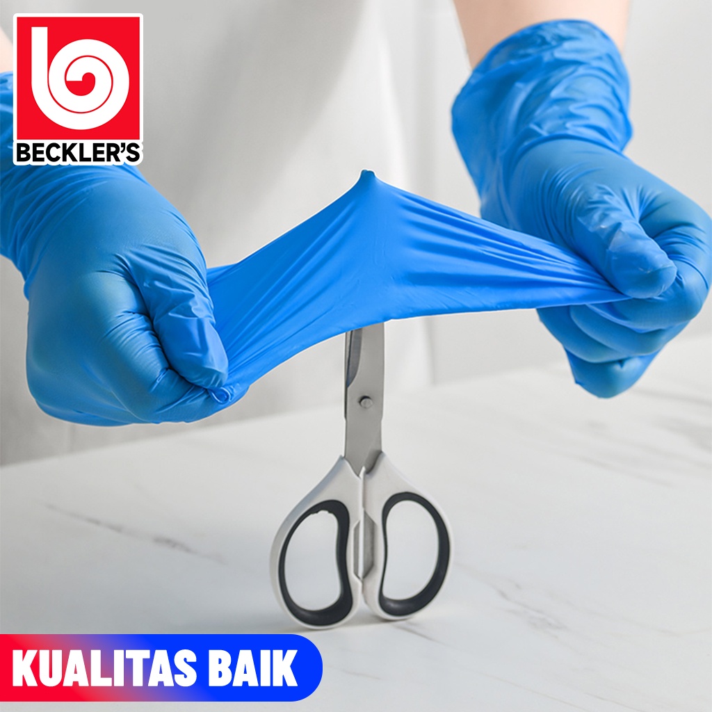 Sarung Tangan Karet Nitril Biru 100% Medical Glove Premium 100PCS/BOX-4 size/ S-M-L-XL