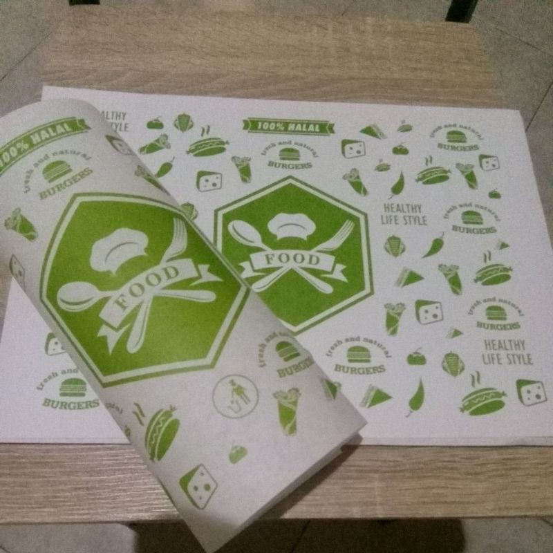 

kertas bungkus/burger/hotdog/makanan