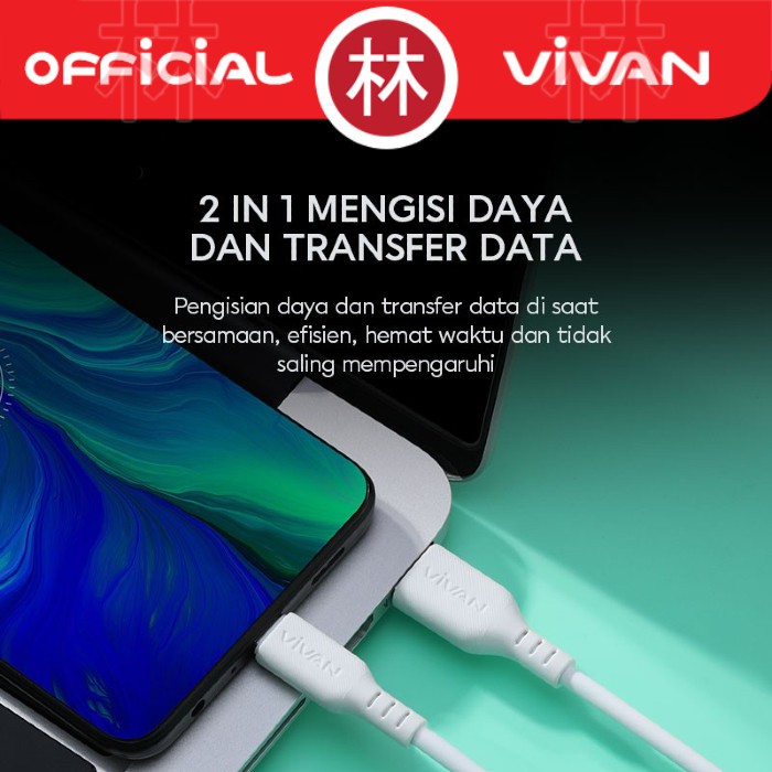 Vivan VSC100 Data Cable Type-C Quick Charge 3A 1m