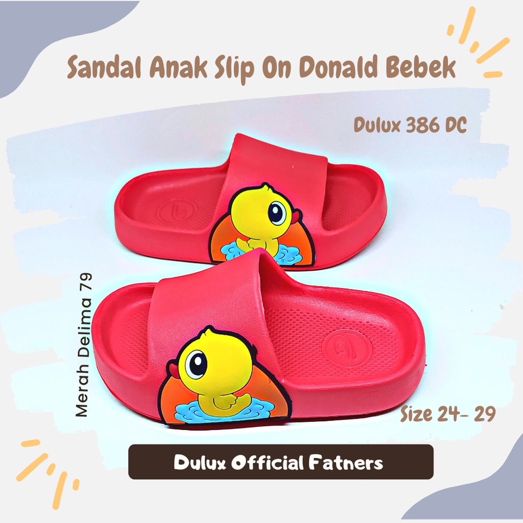 MD 79 - Sendal Anak Perempuan Usia 3 - 5 Tahun Model Baru Donald Bebek