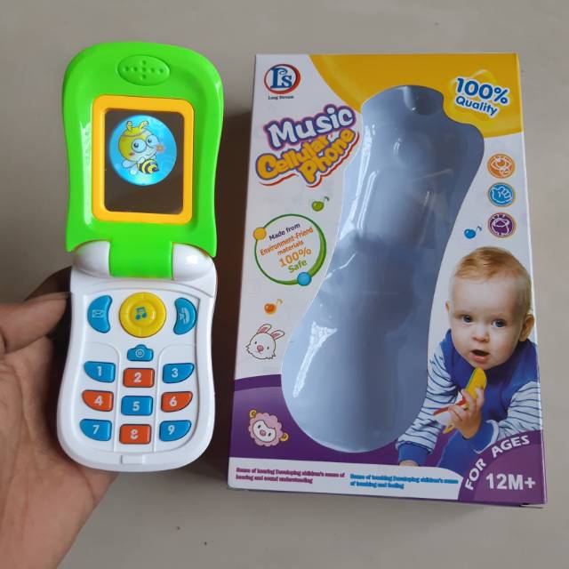 Mainan Music Cellular Phone - Handphone Anak Bayi Edukatif Musik Batre