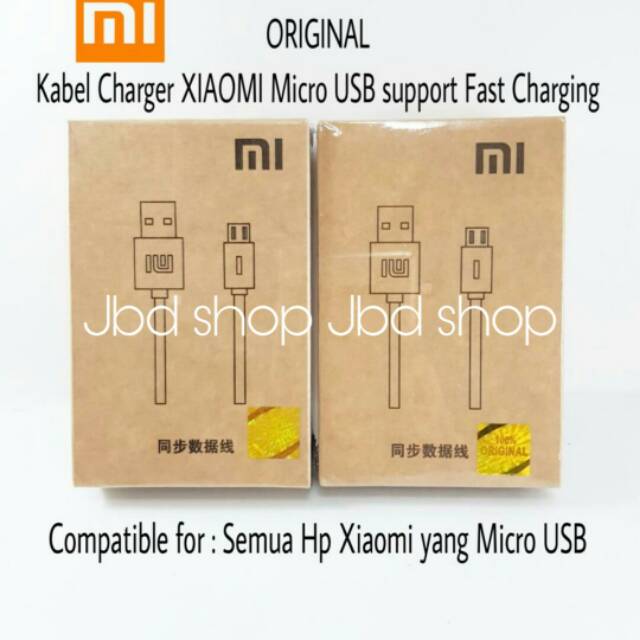 Kabel Data XIAOMI Micro USB Fast Charging Original Cable Charger