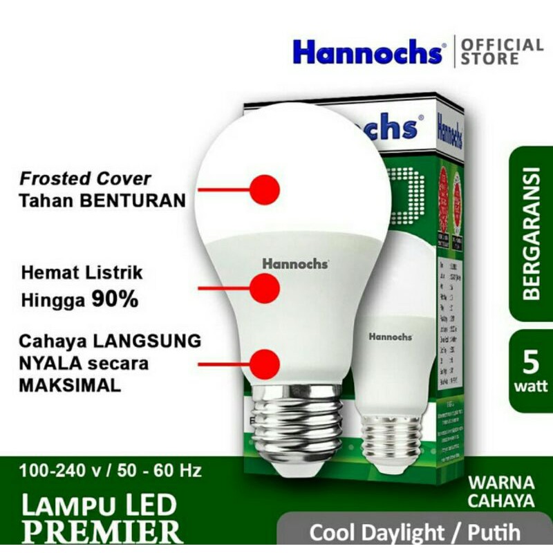 Lampu Led Hannochs 5 w/5 Watt Premier Bolam