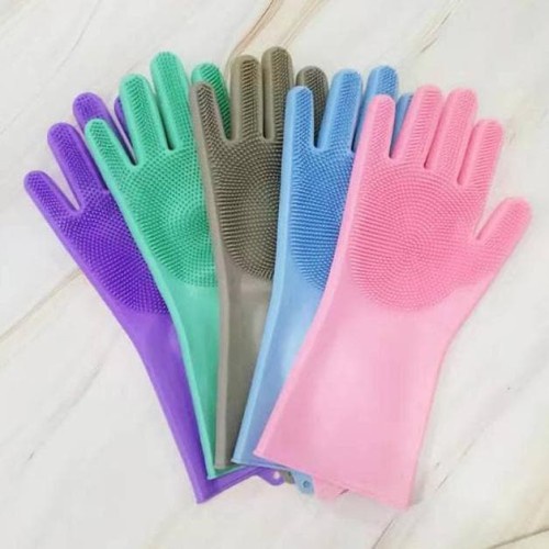 Sarung Tangan Silikon Anti Panas / Sarung Tangan Sikat Bulu Silikon Gloves/Sarung Tangan Masak