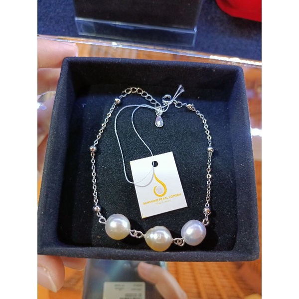 Gelang perak 925 mutiara laut | MUTIARA LOMBOK gelang silver 925 mutiara asli