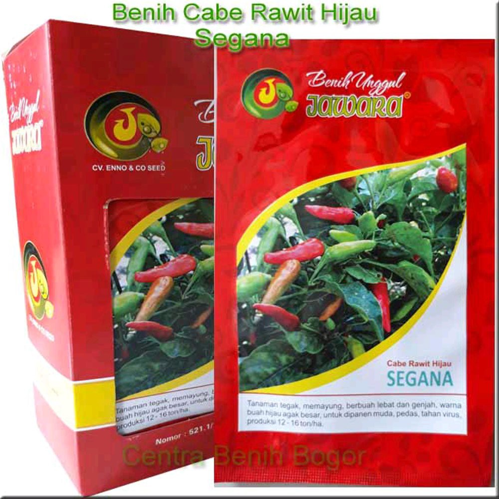 Benih Bibit Cabe Rawit Hijau SEGANA 10 gram - bibit cabe Limited