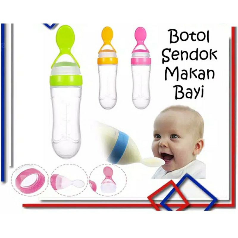 BOTOL SENDOK BAYI SILIKON/BOTOL SENDOK MAKAN BAYI