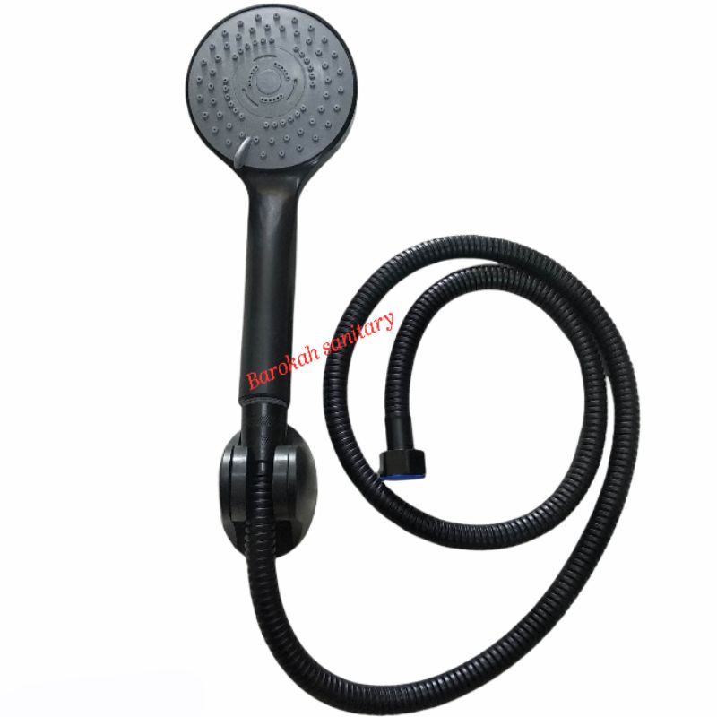 Hand shower hitam shower kamar mandi hitam-HandShower mandi Set Black