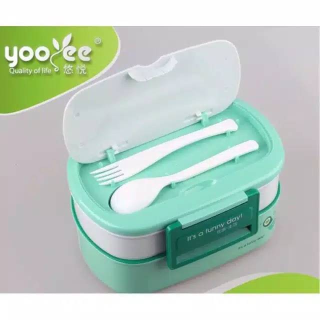 LUNCH BOX + LUNCH BAG YOOYEE TYPE 591 ( Tas foil dan kotak bekal ) S1