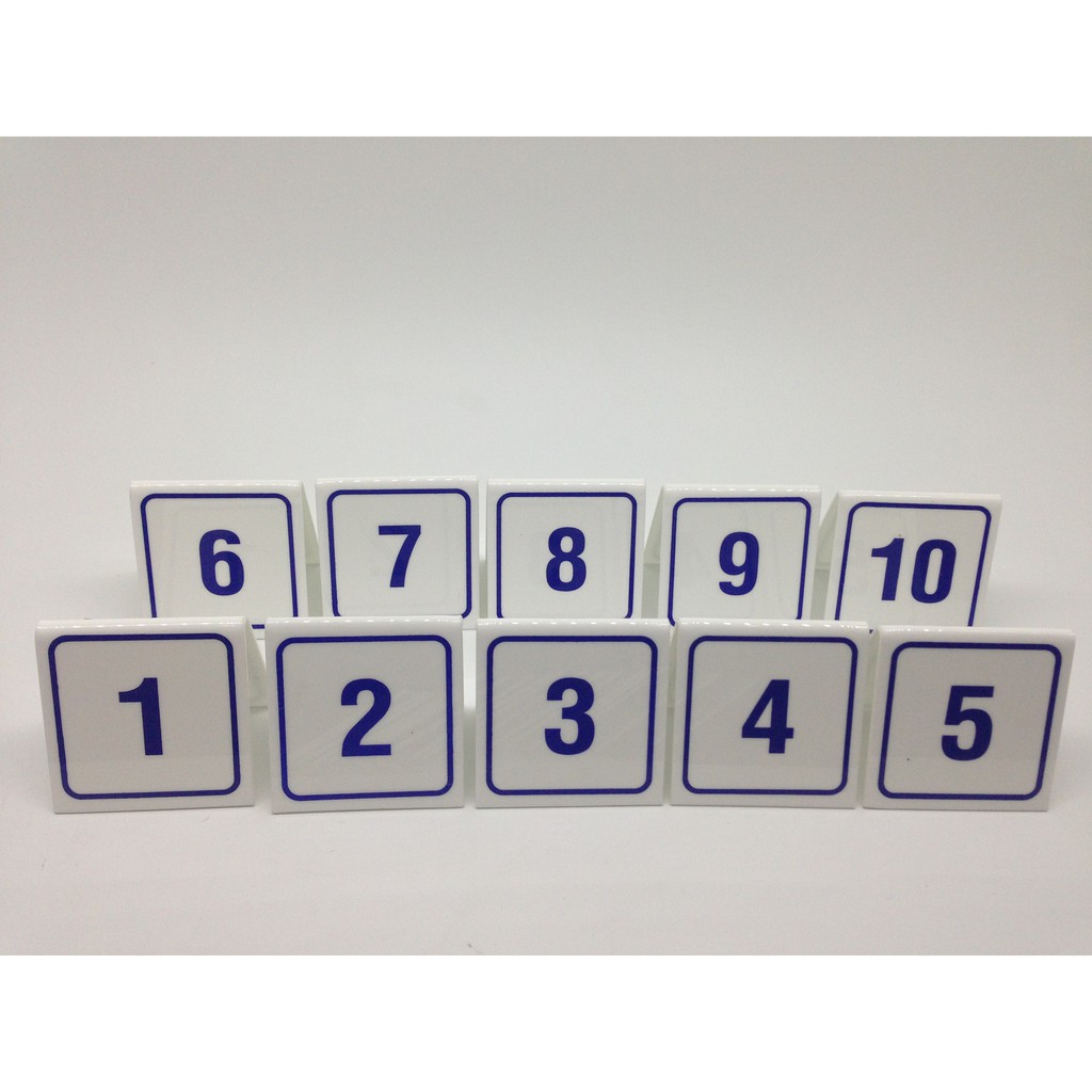 

Acrylic Nomer Meja Putih Biru 1-10