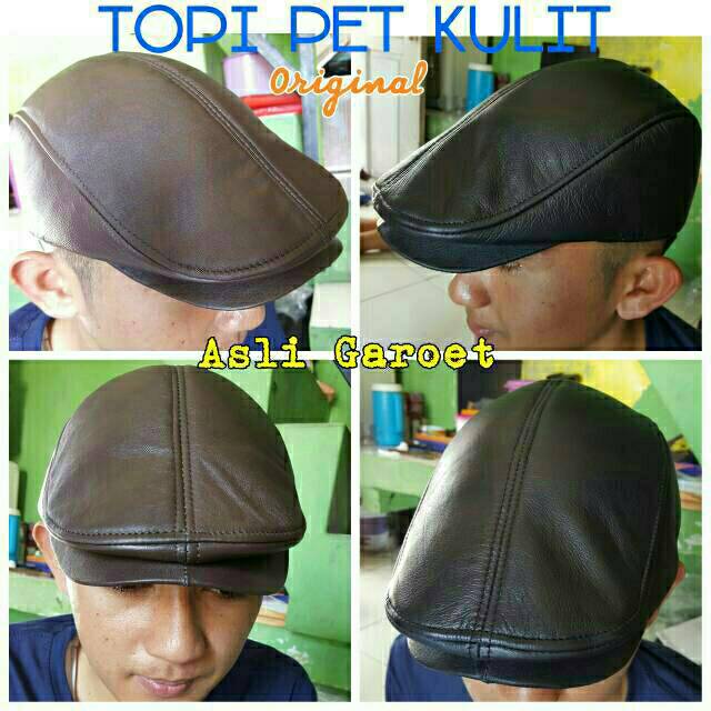 TOPI PET | TOPI MAHER ZAIN / TOPI KODOK/TOPI COPET/TOPI PELUKIS/Asli kulit domba garut