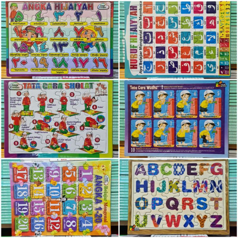 PUZZLE / PUZLE / PAZEL KARTON 30 KEPING MOTIF ANAK CEWEK - MAINAN EDUKASI ANAK