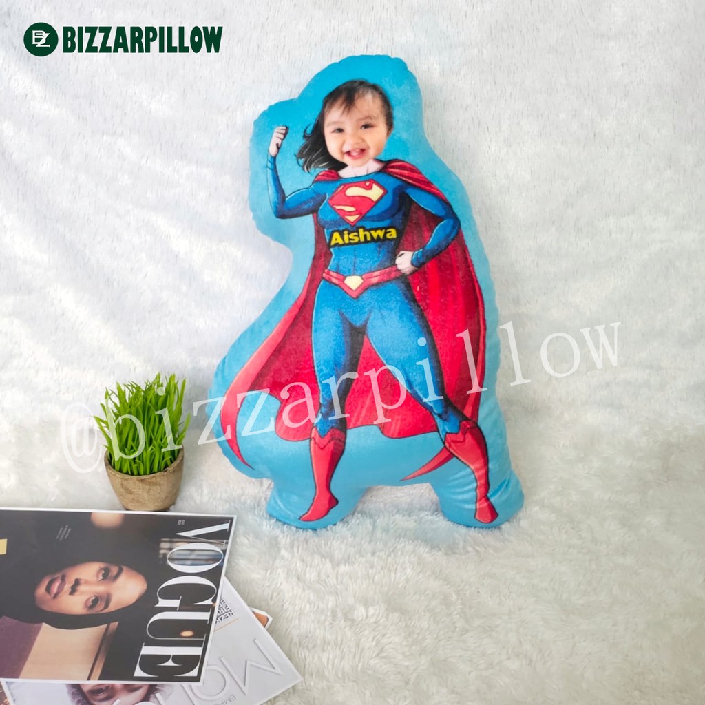 Bizzarpillow Bantal Kado Karakter Super Hero Size L  BZ109