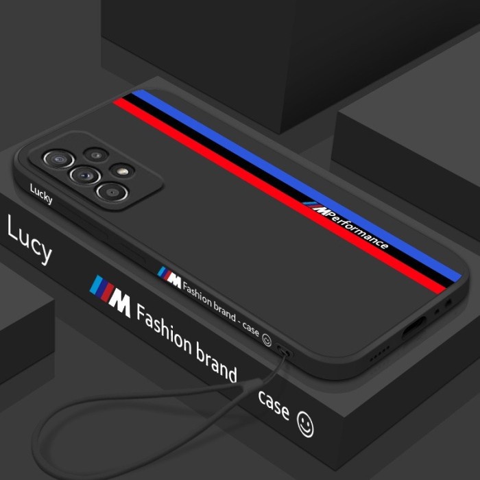 PREMIUM SLIM CASE Case Samsung A13 4G A23 Racing LUCKY Cartoon Fashion FREE TALI Gambar - Hitam, SAM