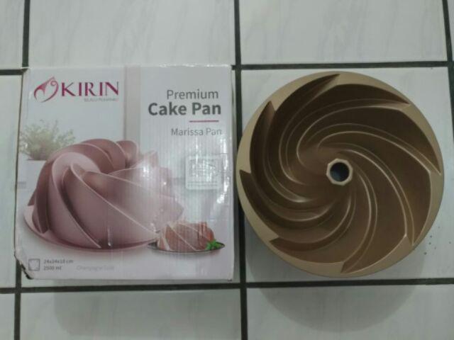 Kirin Premium Cake Pan Die Cast | Cetakan Kue Premium | Champagne Gold 24 Cm - Marissa