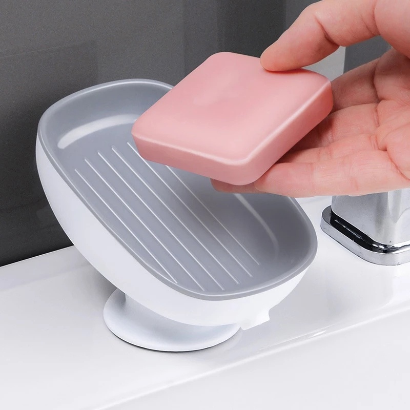 Holder Sabun Model Dua Lapis Anti slip Dengan Suction Cup Untuk Kamar Mandi