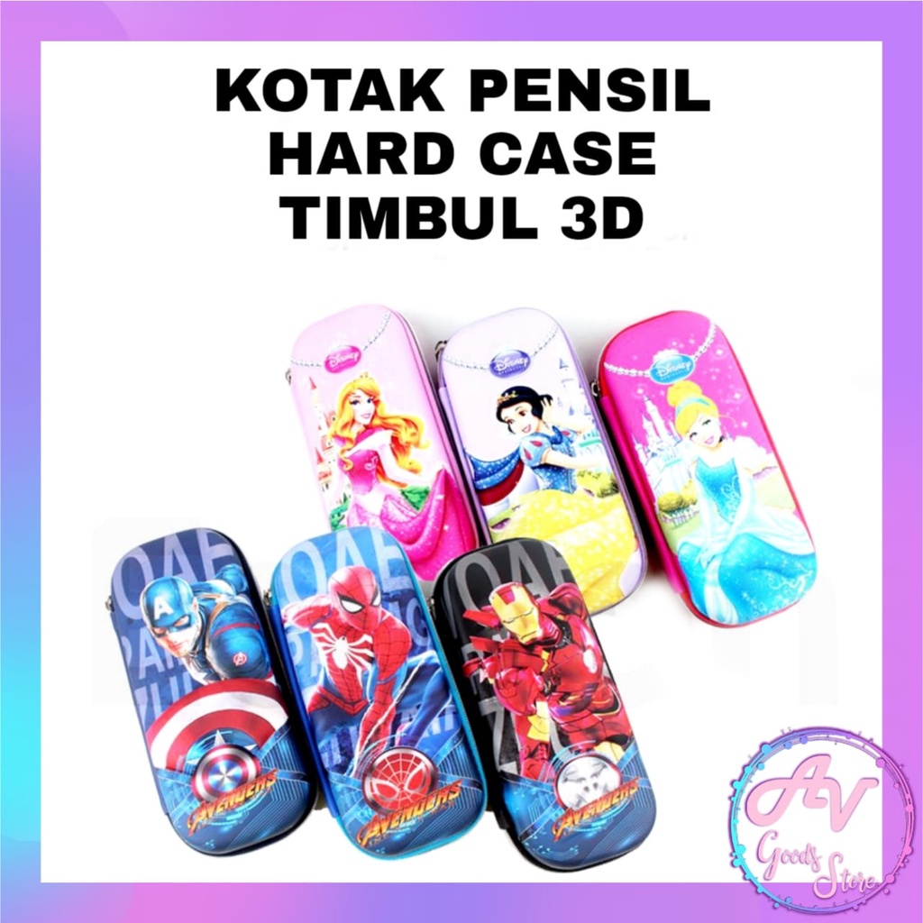 

kotak pensil / tempat pensil karakter / KOTAK PENSIL HARD CASE TIMBUL 3D