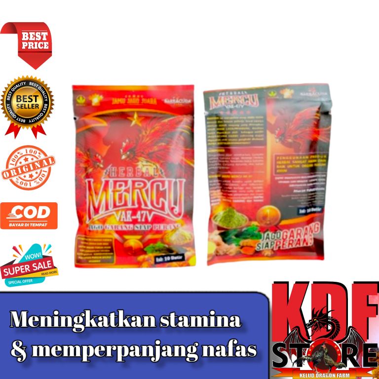 Jamu ayam HERBAL MERCU AK 47 -- performa meningkat - 1 Saset