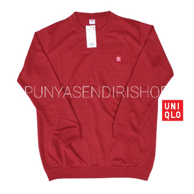 Sweater Uniqlo M L XL XXL Unisex Cowok Cewek Lengan Panjang | Logo Bordir