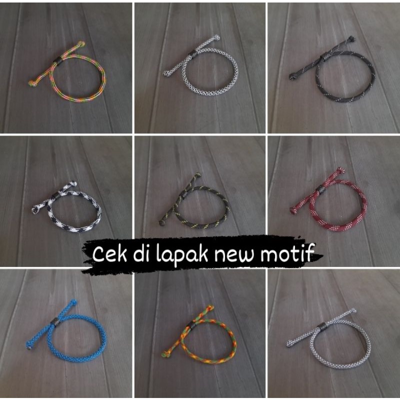 Gelang Pria Gelang Wanita Gelang Prusik Paracord Bracelet Simple Tali Prusik 1 layer tarik ulur