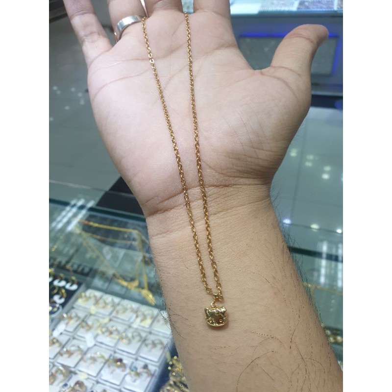 kalung anak emas 700 model nori berliontin hellokitty